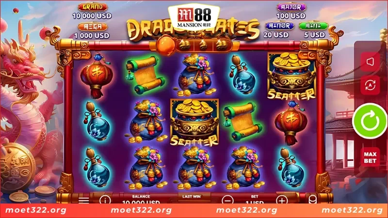 Free spin từ biểu tượng Scatter tại Gates Of Dragon Jackpot